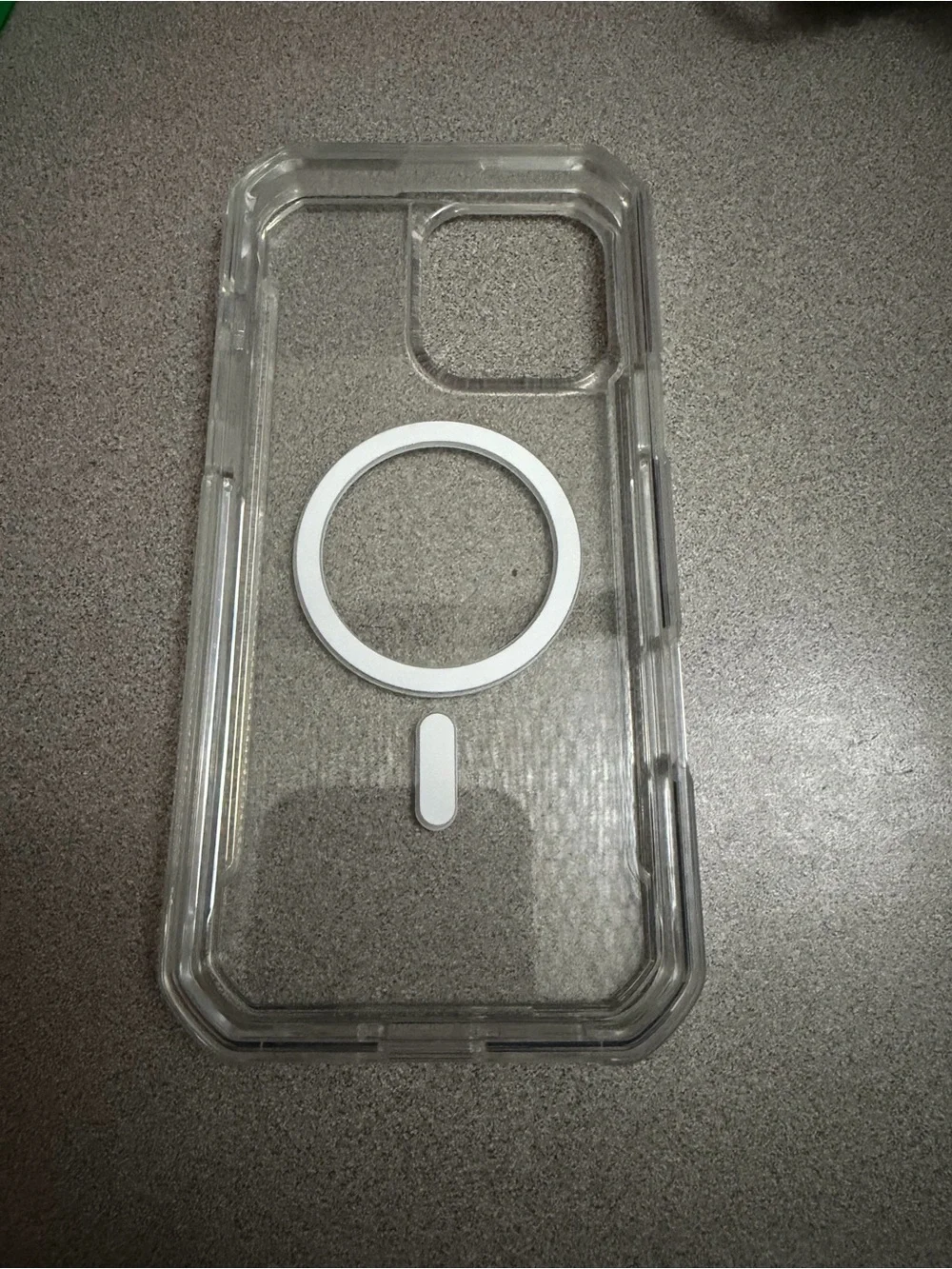 iPhone 16 Pro Max Onn Brand Clear MagSafe-Compatible Phone Case with White Ring
